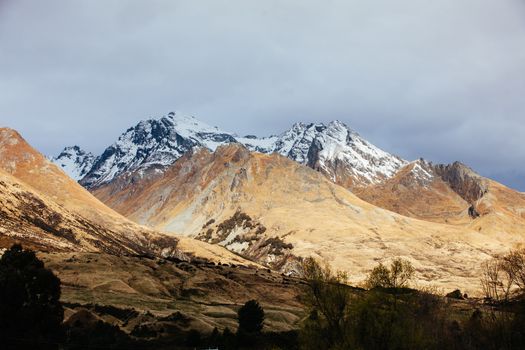 Stunning mountain landscape in an area known as 'Middle Earth' between Paradise and Glenorchy in New Zealand