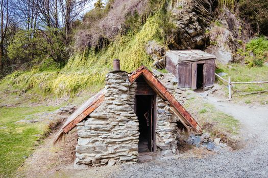 The historic Chinese settlement in the ancient gold mining town of Arrowtown in New Zealand