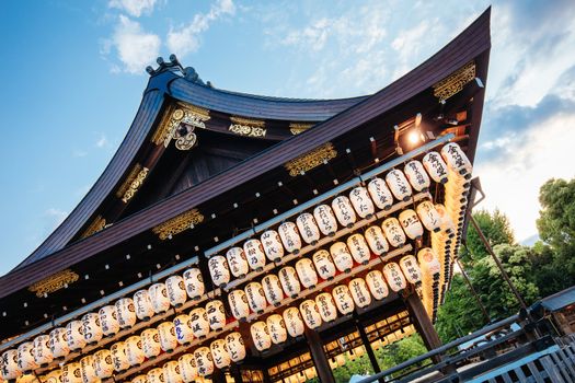 Kyoto, Japan - May 16 2019: Maidono at Yasaka-Jinja Shrine in Kyoto, Japan