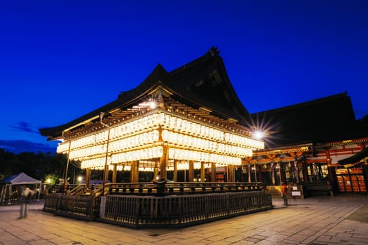 Kyoto, Japan - May 16 2019: Maidono at Yasaka-Jinja Shrine in Kyoto, Japan