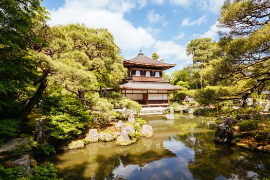 The stunning architecture and gardens at Silver Pavillion Ginkakuji temple in Kyoto, Japan