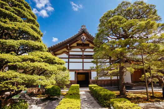 The stunning architecture and gardens at Silver Pavillion Ginkakuji temple in Kyoto, Japan