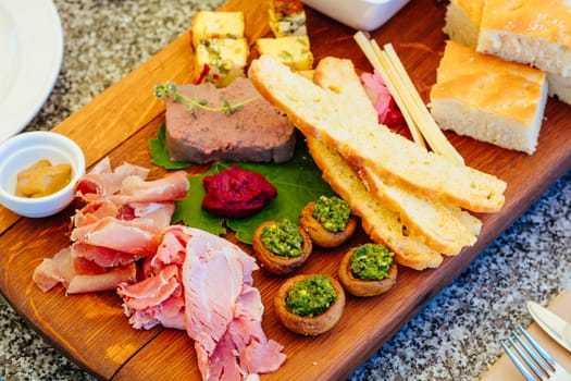 A farmers platter of organic gorwn food in country Victoria, Australia