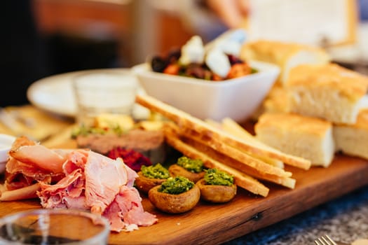 A farmers platter of organic gorwn food in country Victoria, Australia