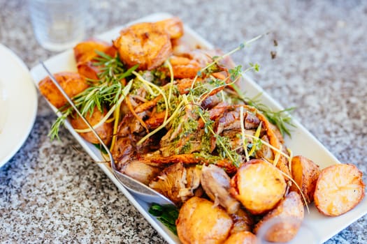 A farmers platter of organic gorwn food in country Victoria, Australia