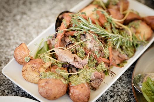 A farmers platter of organic gorwn food in country Victoria, Australia