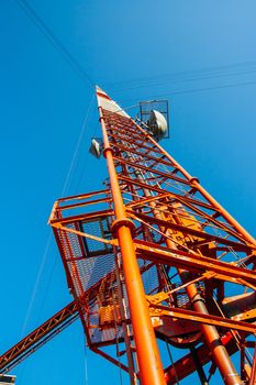 FARGO, USA - April 19 2008: KVLY-TV mast in Blanchard near Fargo in North Dakota, USA. Once the tallest structure in the world