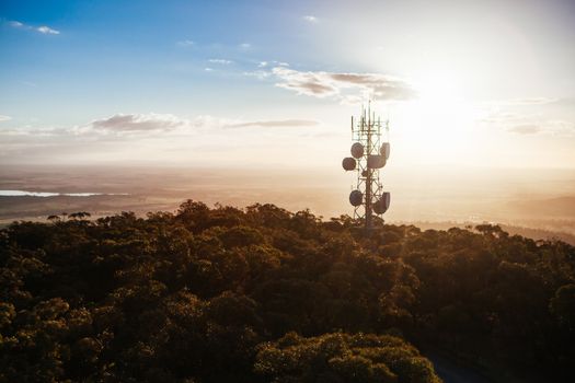 A winter's sunset over the gold mining town of Maldon in Victoria, Australia