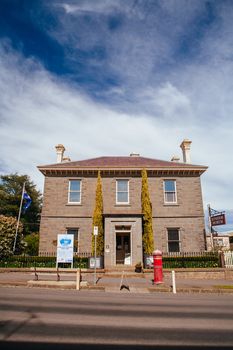 Kyneton, Australia - August 1 2009: Typical buildings and architecture in the rural country town of Kyneton in Victoria, Australia