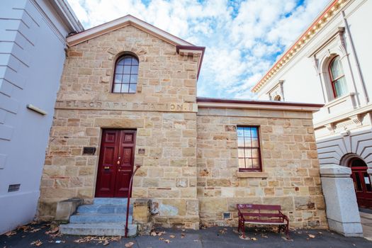 The iconic Castlemaine Telegraph Station on a clear winter's morning in central Victoria, Australia