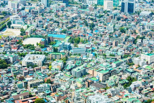 A view from Namsan Tower in Namsan Park in Seoul, South Korea