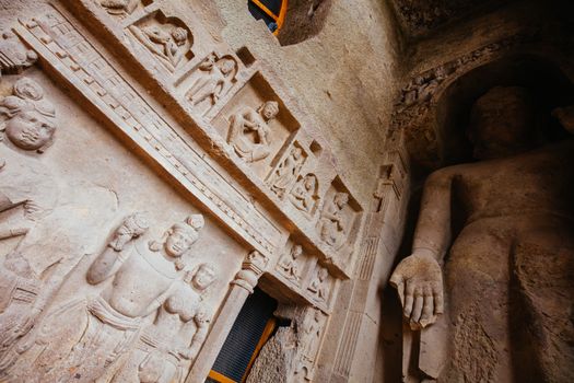 Kanheri Caves exist within Sanjay Gandhi National Park in northern Mumbai in India