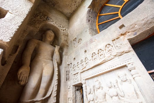 Kanheri Caves exist within Sanjay Gandhi National Park in northern Mumbai in India