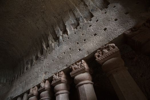 Kanheri Caves exist within Sanjay Gandhi National Park in northern Mumbai in India