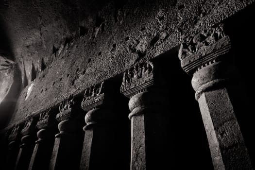 Kanheri Caves exist within Sanjay Gandhi National Park in northern Mumbai in India