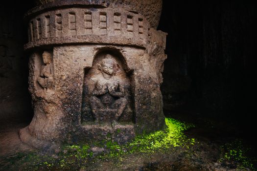 Kanheri Caves exist within Sanjay Gandhi National Park in northern Mumbai in India