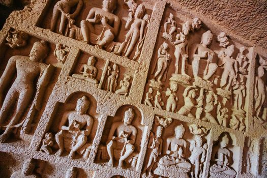 Kanheri Caves exist within Sanjay Gandhi National Park in northern Mumbai in India