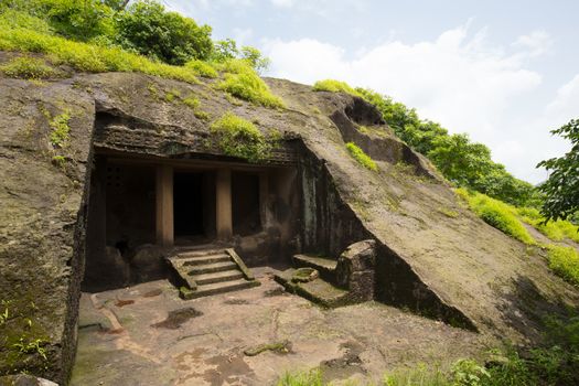 Kanheri Caves exist within Sanjay Gandhi National Park in northern Mumbai in India