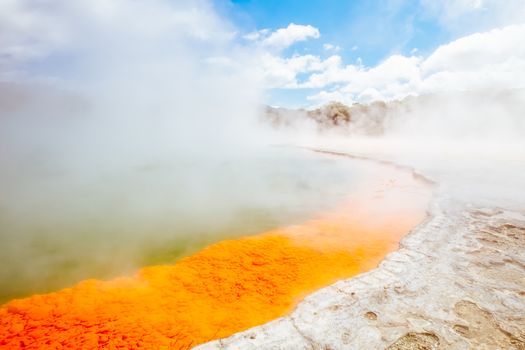 Wai-O-Tapu Geothermal Wonderland near Rotorua in New Zealand