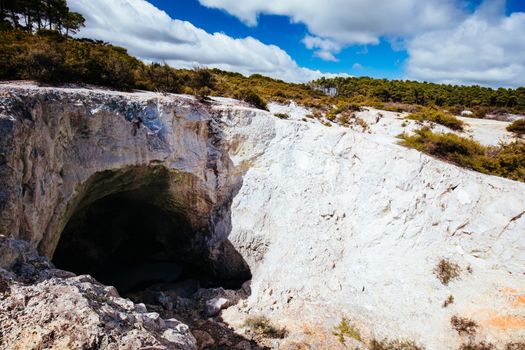 Wai-O-Tapu Geothermal Wonderland near Rotorua in New Zealand