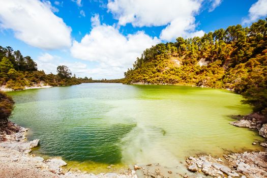 Wai-O-Tapu Geothermal Wonderland near Rotorua in New Zealand