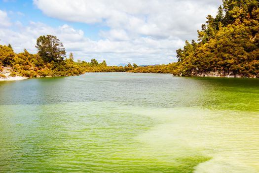 Wai-O-Tapu Geothermal Wonderland near Rotorua in New Zealand