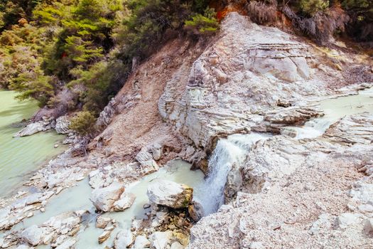 Wai-O-Tapu Geothermal Wonderland near Rotorua in New Zealand