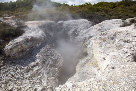 Wai-O-Tapu Geothermal Wonderland near Rotorua in New Zealand