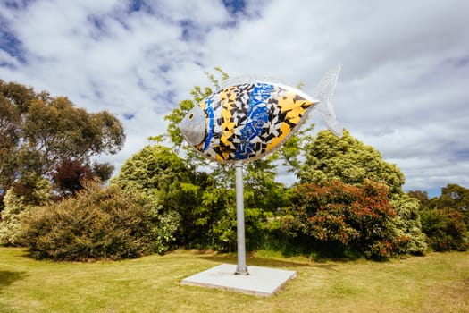 Fish Creek, Australia - November 11, 2018: Buildings in the town of Fish Creek near Wilsons Promontory in Victoria, Australia