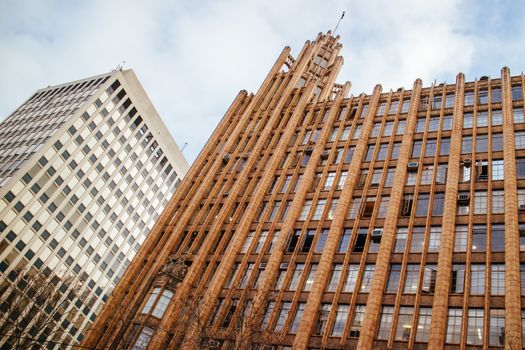 Melbourne, Australia - August 26 2015: Melbourne's famous Manchester Unity building at the corner of Collins St and Swanston St.