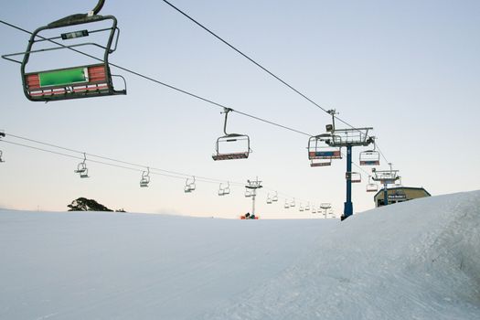 Mt Buller after a snow storm in the Australian Alps in Victoria
