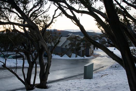 Mt Buller after a snow storm in the Australian Alps in Victoria