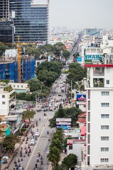 The vast sprawl of buildings in Ho Chi Minh City, otherwise known as Saigon in Vietnam