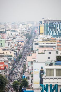 The vast sprawl of buildings in Ho Chi Minh City, otherwise known as Saigon in Vietnam