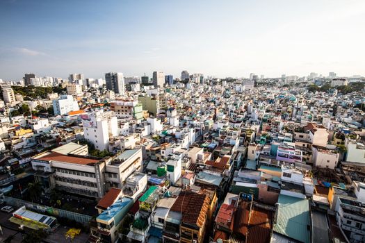 The vast sprawl of buildings in Ho Chi Minh City, otherwise known as Saigon in Vietnam