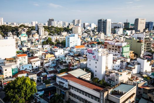 The vast sprawl of buildings in Ho Chi Minh City, otherwise known as Saigon in Vietnam