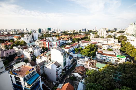 The vast sprawl of buildings in Ho Chi Minh City, otherwise known as Saigon in Vietnam