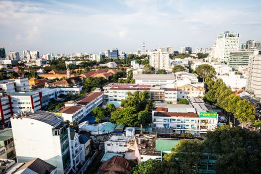 The vast sprawl of buildings in Ho Chi Minh City, otherwise known as Saigon in Vietnam
