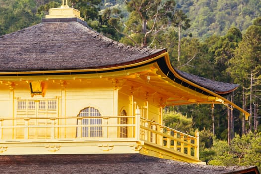 The world famous Kinkakuji Temple (The Golden Pavilion) in Kyoto, Japan