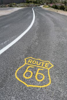 Historic Route 66 crossing the United States of America.