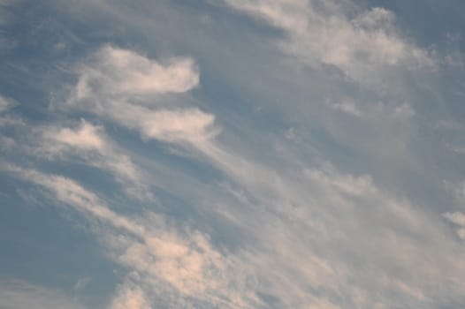 Beautiful blue sky with clouds, air nature