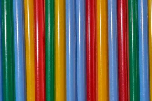 Abstract Background Multicolored Plastic Drinks Tubes. Close-up. High quality photo