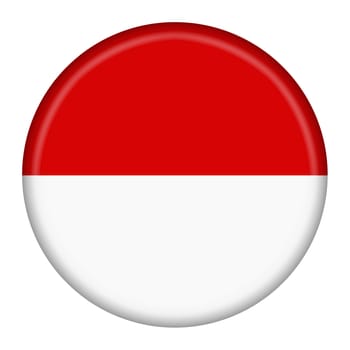 A Indonesia flag button illustration with clipping path
