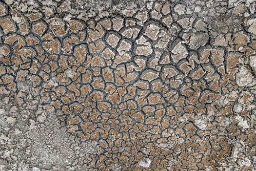 A barren land that is shattered for background and textured. drought from global warming. Ecology concept.