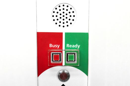 Intercom for emergency communication in a subway car.