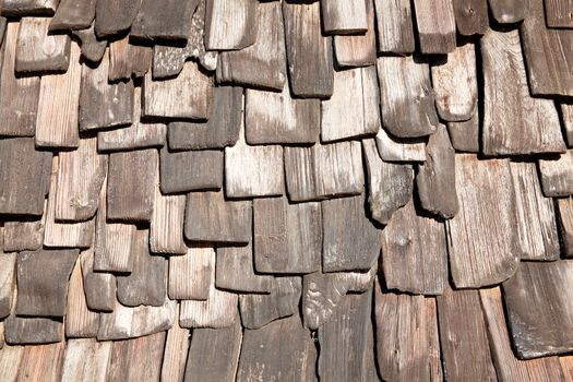 Old distressed brown wood tile texture background stock photo