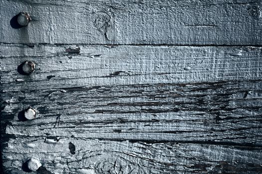 Old blue weathered distressed wood oak board planks texture background stock photo