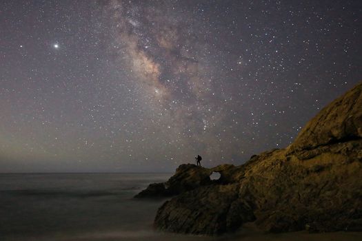 Night Sky Landscape Image of the Stars in the Universe