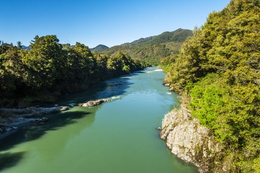 Beautiful  bends of the Buller River, New Zealand