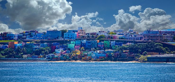 The Colorful Coast in Old San Juan known as La Perla, or The Pearl